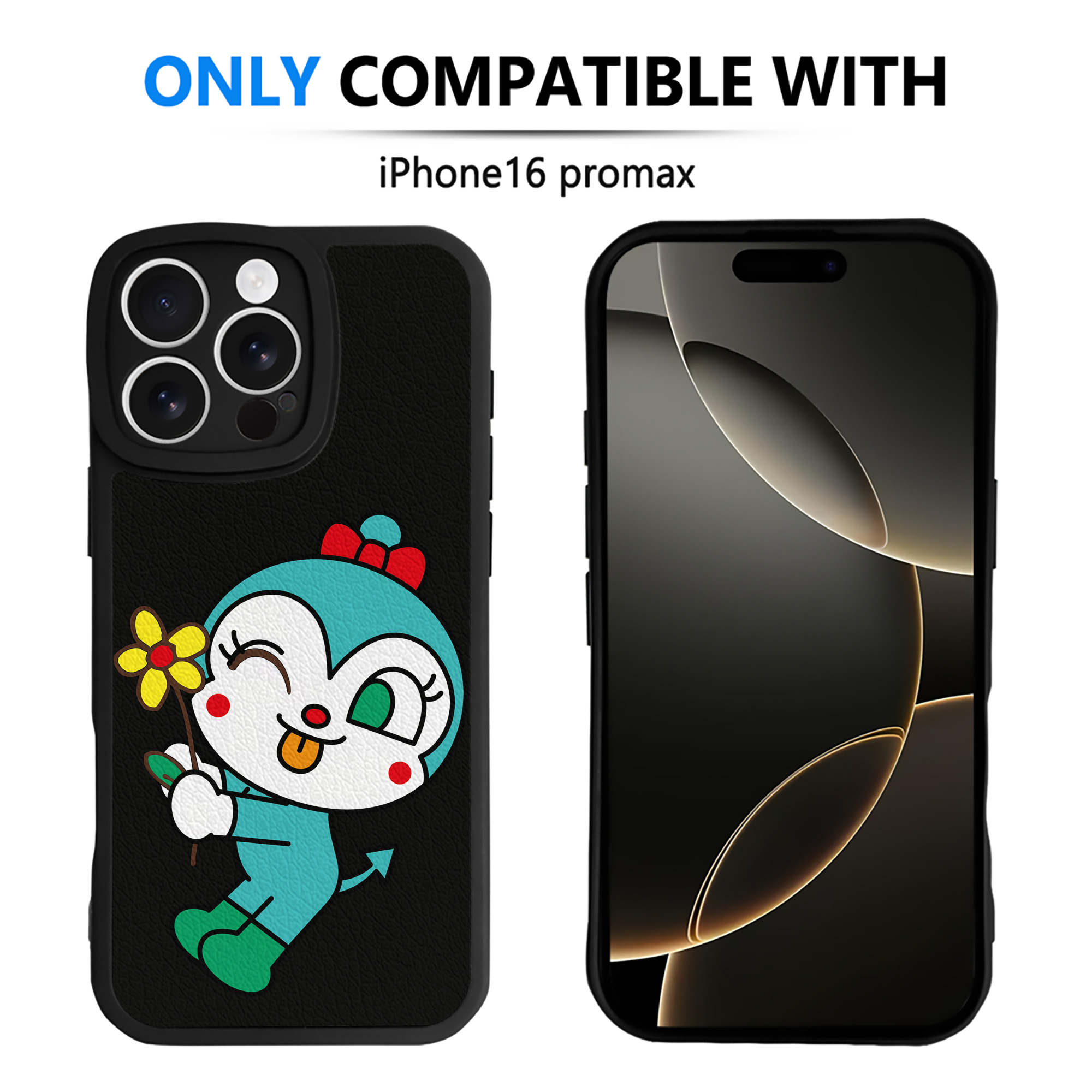 （画像用） アンパンマン Anpanman 【iPhone 16シリーズ対応】シリコンスマホケース（レザー調） 材質：シリコン